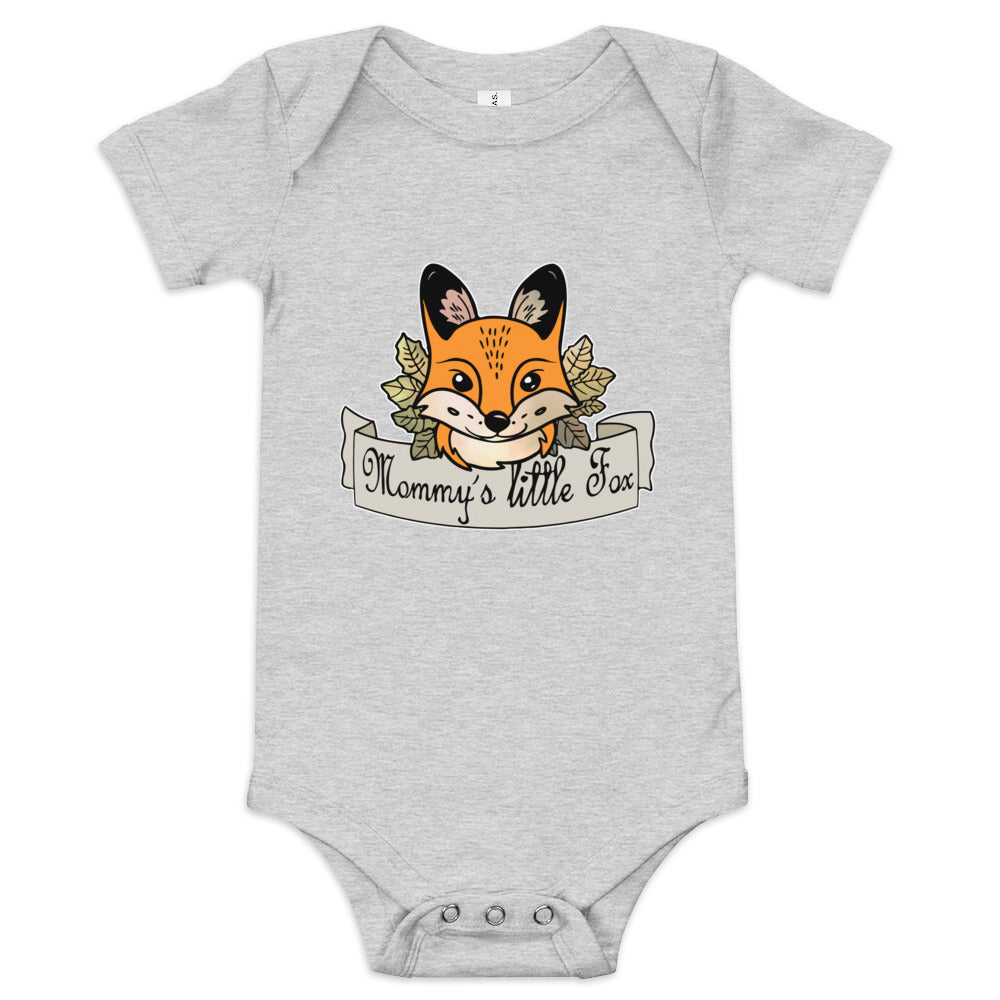 Baby short sleeve one piece "Mommy's little fox"