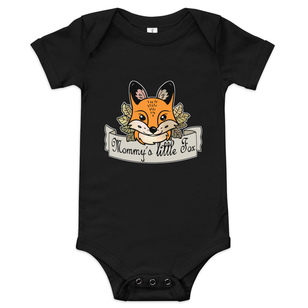 Baby short sleeve one piece "Mommy's little fox"