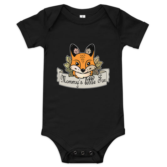 Baby short sleeve one piece "Mommy's little fox"