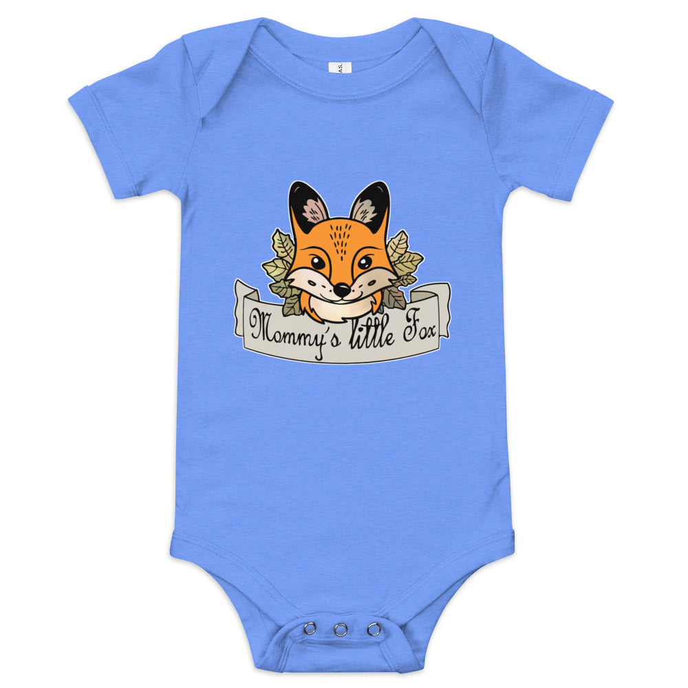 Baby short sleeve one piece "Mommy's little fox"