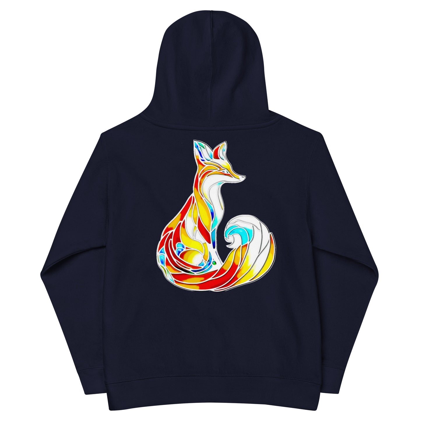 Kids Fleece Fox Art Hoodie